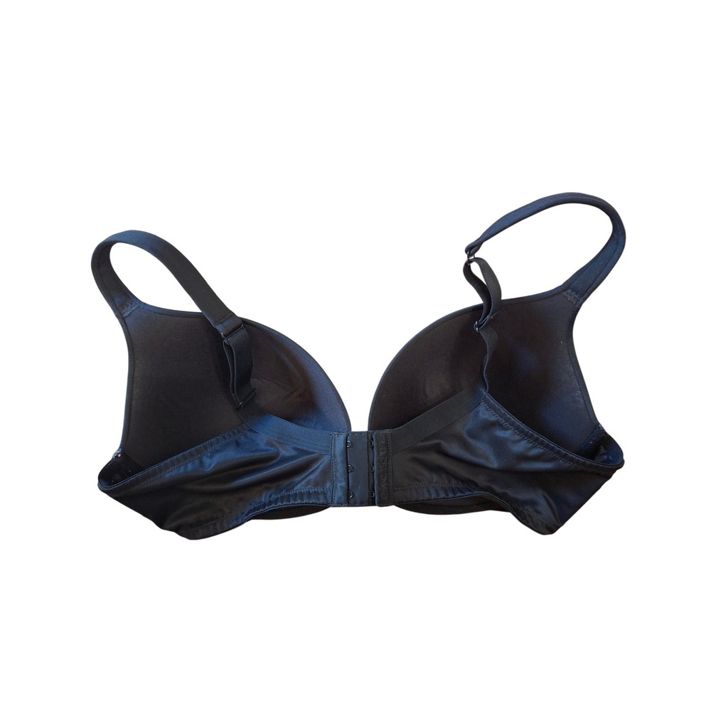 Cacique Black Tailored Smooth Push-Up Plunge Bra Underwire 40DD 1025095